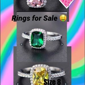 Pretty Engagement CZ Sterling Silver Ring